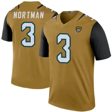 Gold Men's Brad Nortman Jacksonville Jaguars Legend Color Rush Bold Jersey