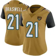 Gold Women's Christian Braswell Jacksonville Jaguars Limited Color Rush Vapor Untouchable Jersey